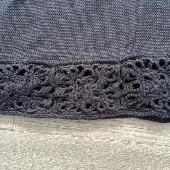 ASOS | 100% Cotton Black Crochet Sleeveless Dress Size 6 - Picture 3 of 12